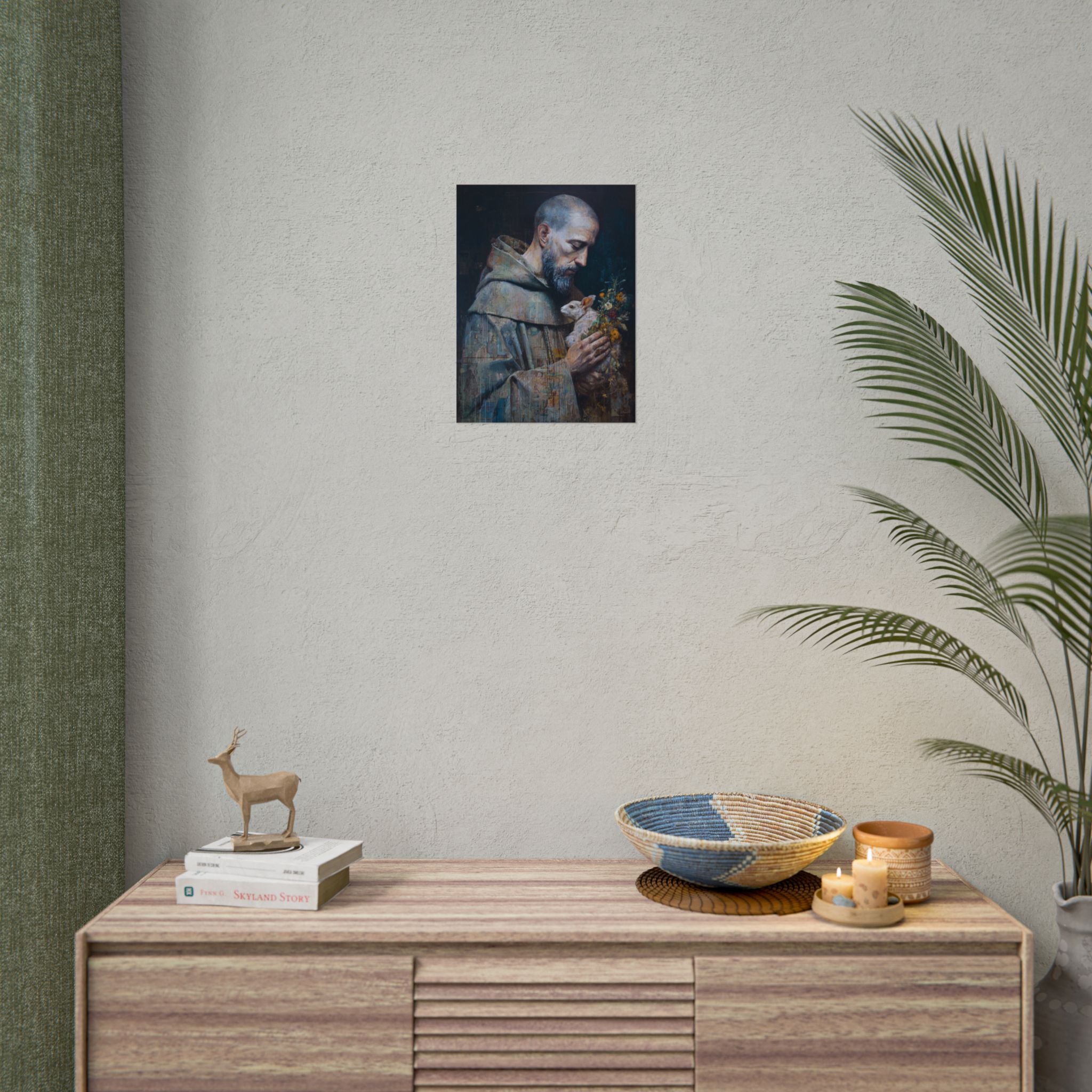 Saint Francis and Rabbit Artwork - Nature Inspired Wall Art