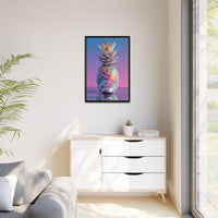 Colorful Pineapple Canvas Art | Abstract Tropical Design