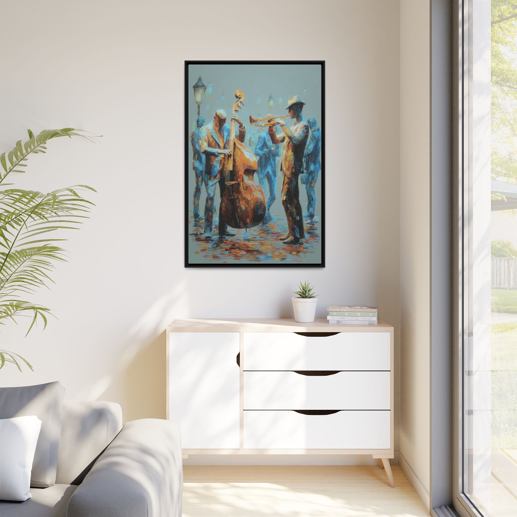Colorful Jazz Musicians Art for Music Enthusiasts