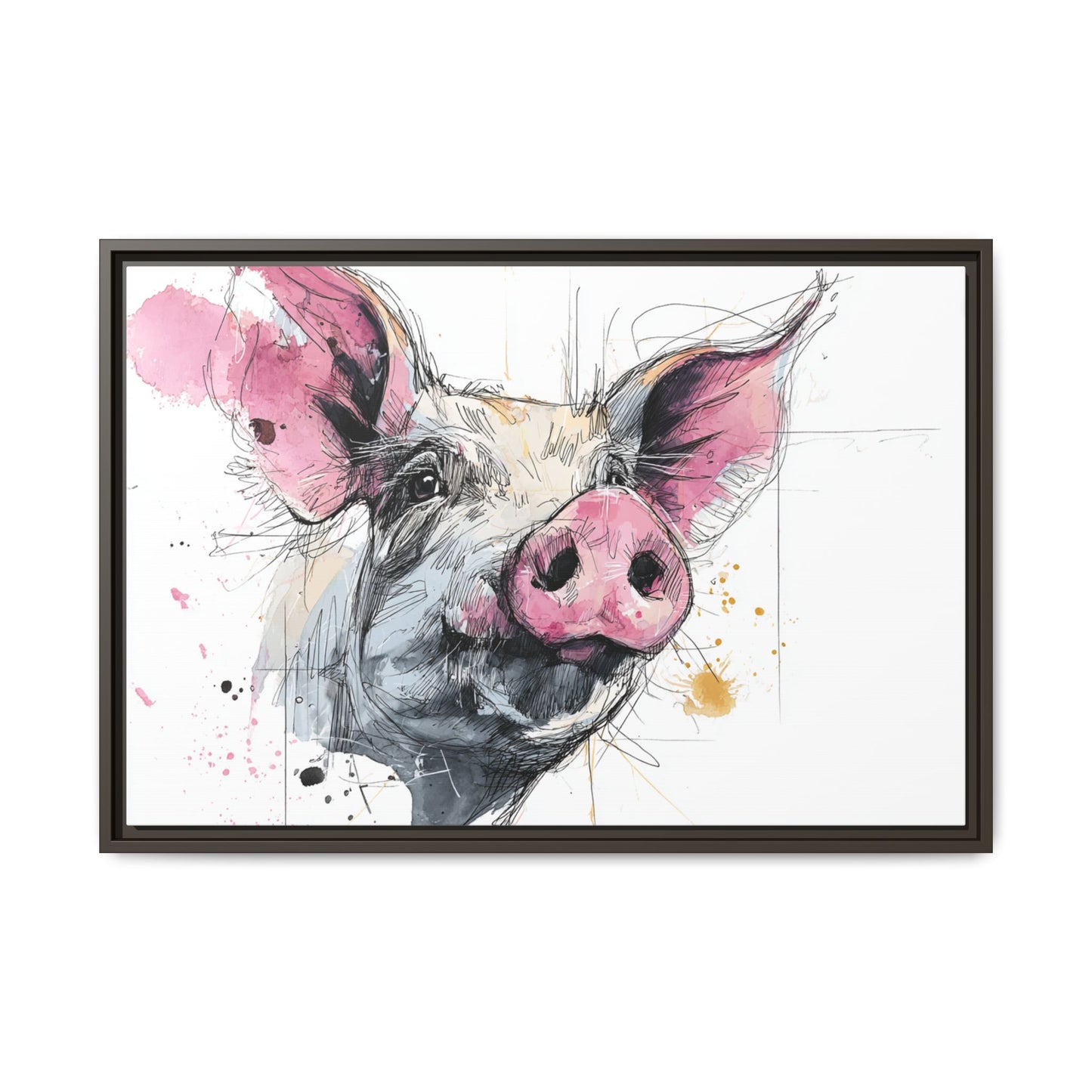 Whimsical Pig Art Print - Playful Farmhouse Decor