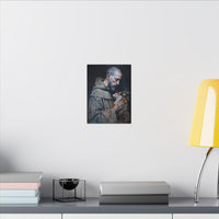 Saint Francis and Rabbit Artwork - Nature Inspired Wall Art