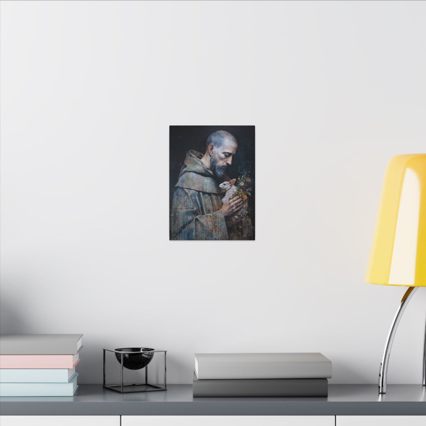 Saint Francis and Rabbit Artwork - Nature Inspired Wall Art