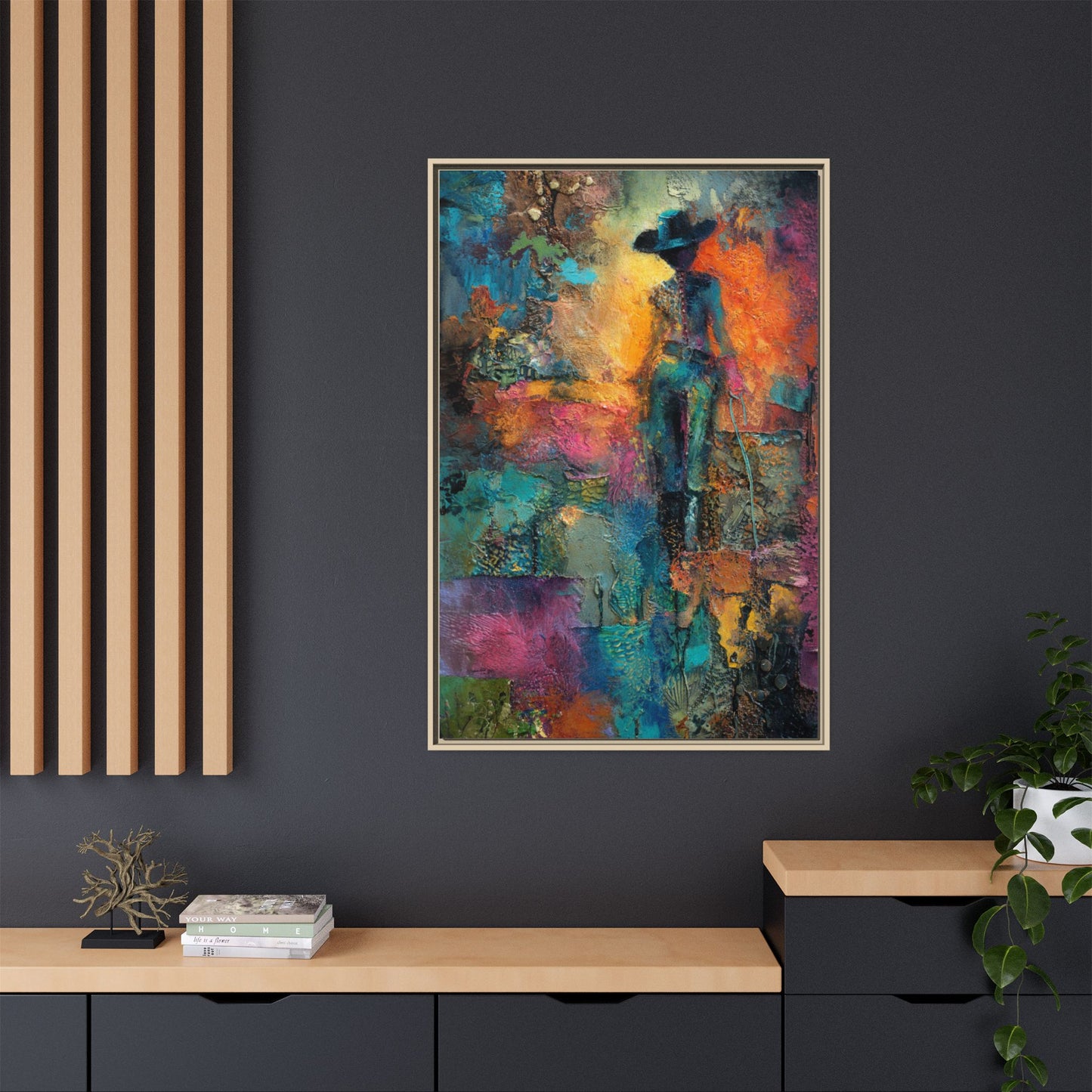 Abstract Cowgirl Art | Colorful Canvas Artwork