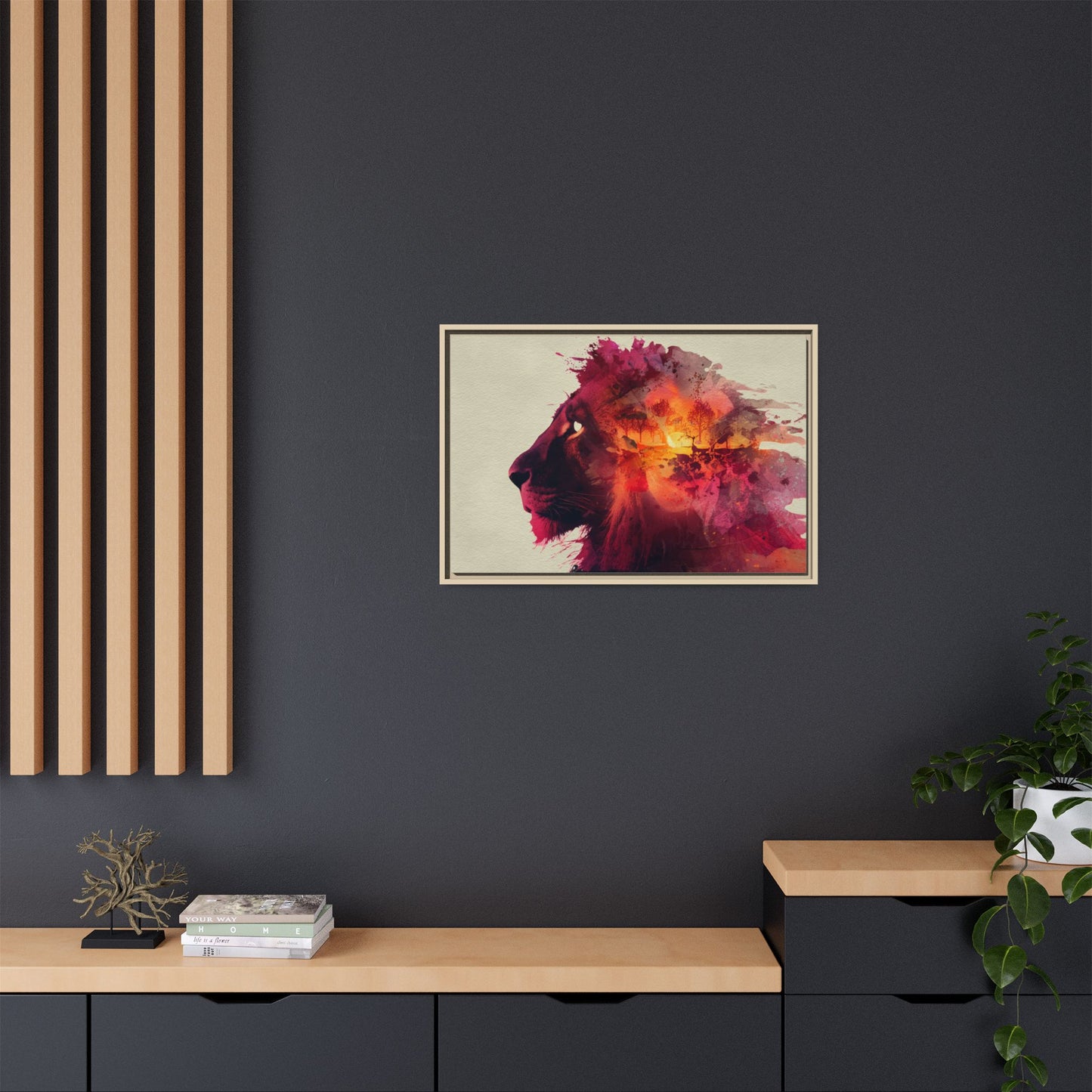 Majestic Lion Watercolor Art | Vibrant Animal Portrait