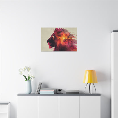 Majestic Lion Watercolor Art | Vibrant Animal Portrait