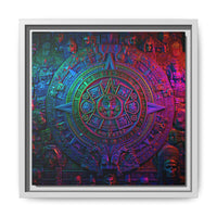 Aztec Mandala Wall Art - Colorful Cultural Decor