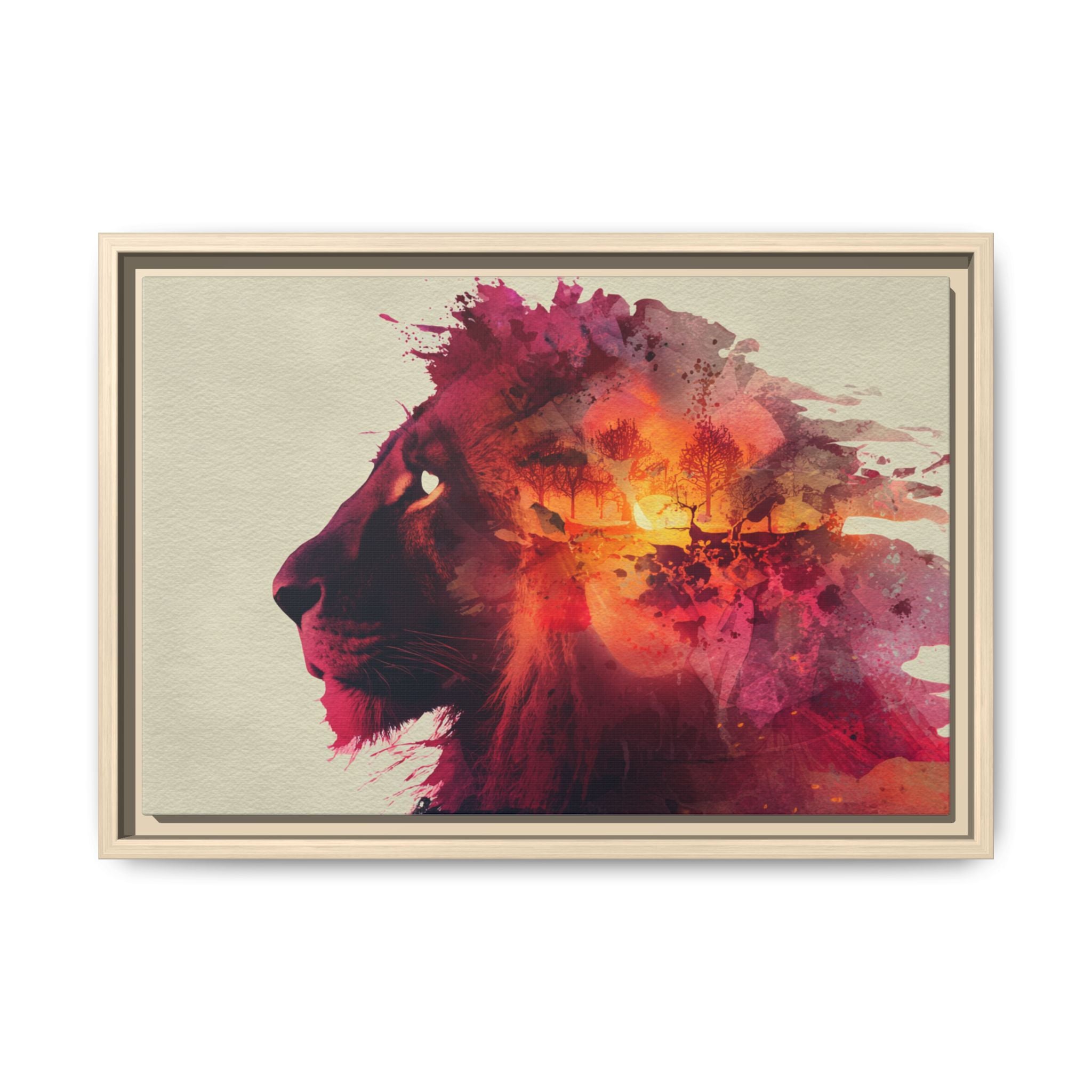 Majestic Lion Watercolor Art | Vibrant Animal Portrait