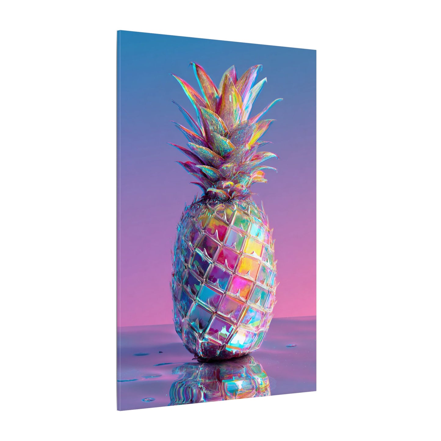 Colorful Pineapple Canvas Art | Abstract Tropical Design