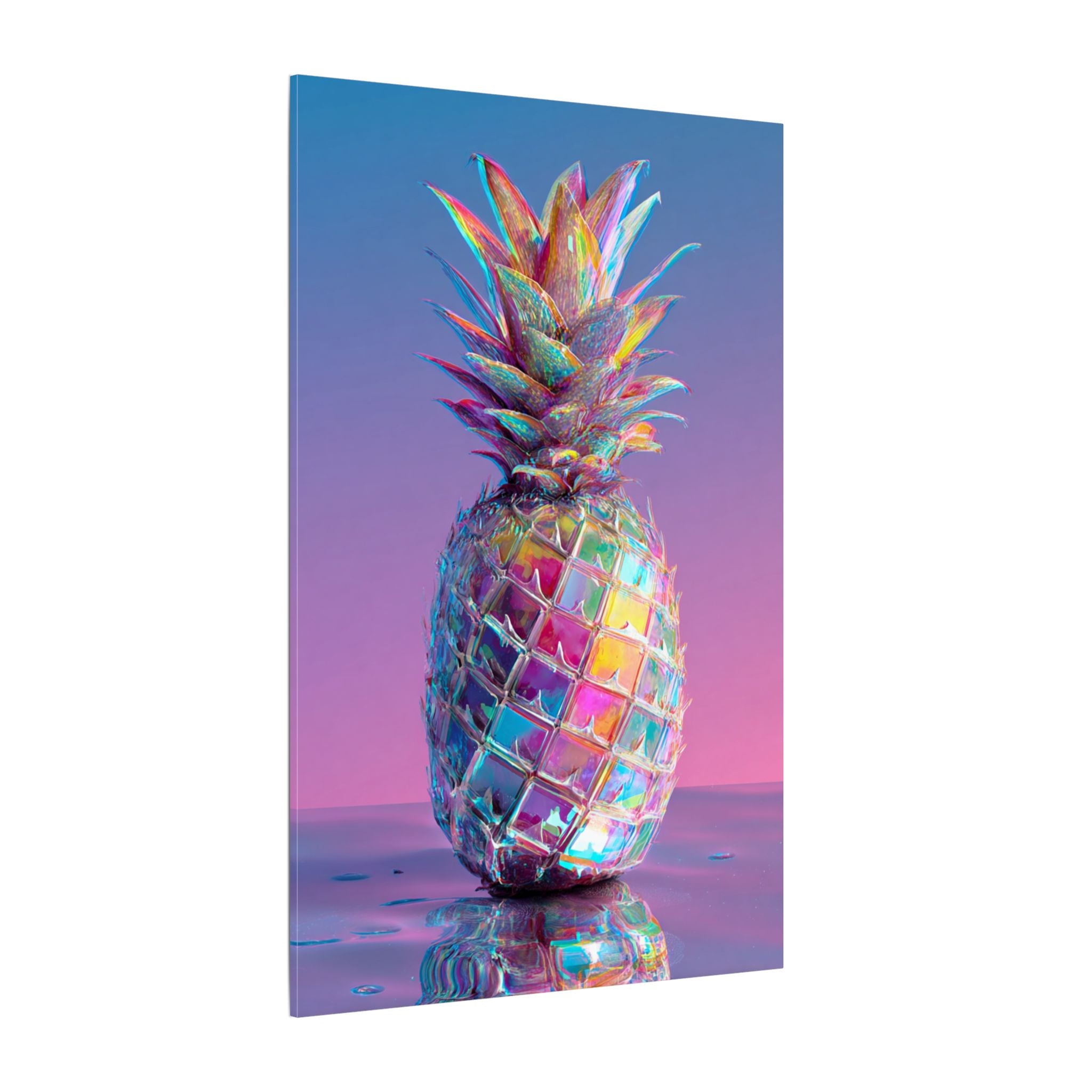 Colorful Pineapple Canvas Art | Abstract Tropical Design