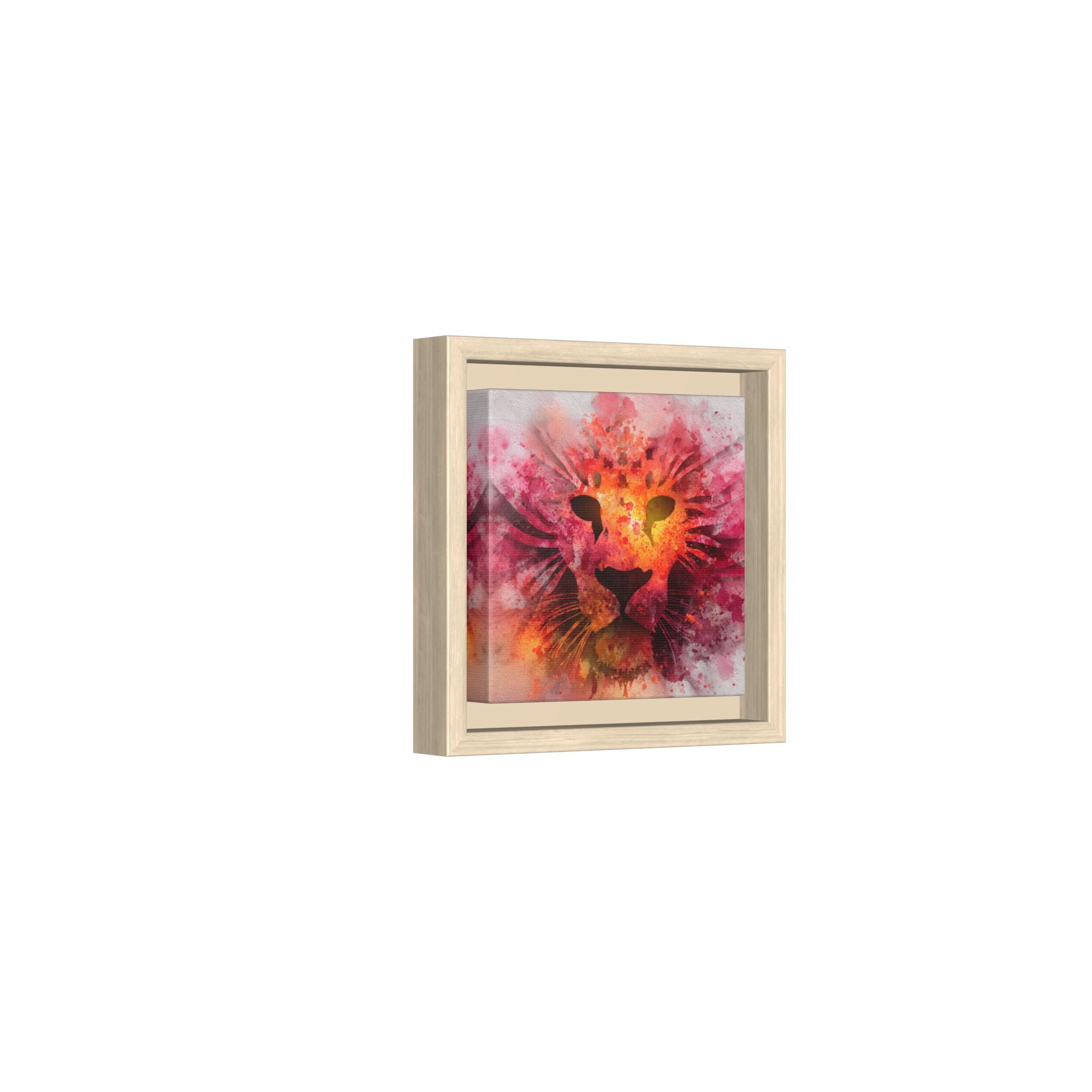 Vibrant Lion Artwork – Bold Watercolor Print
