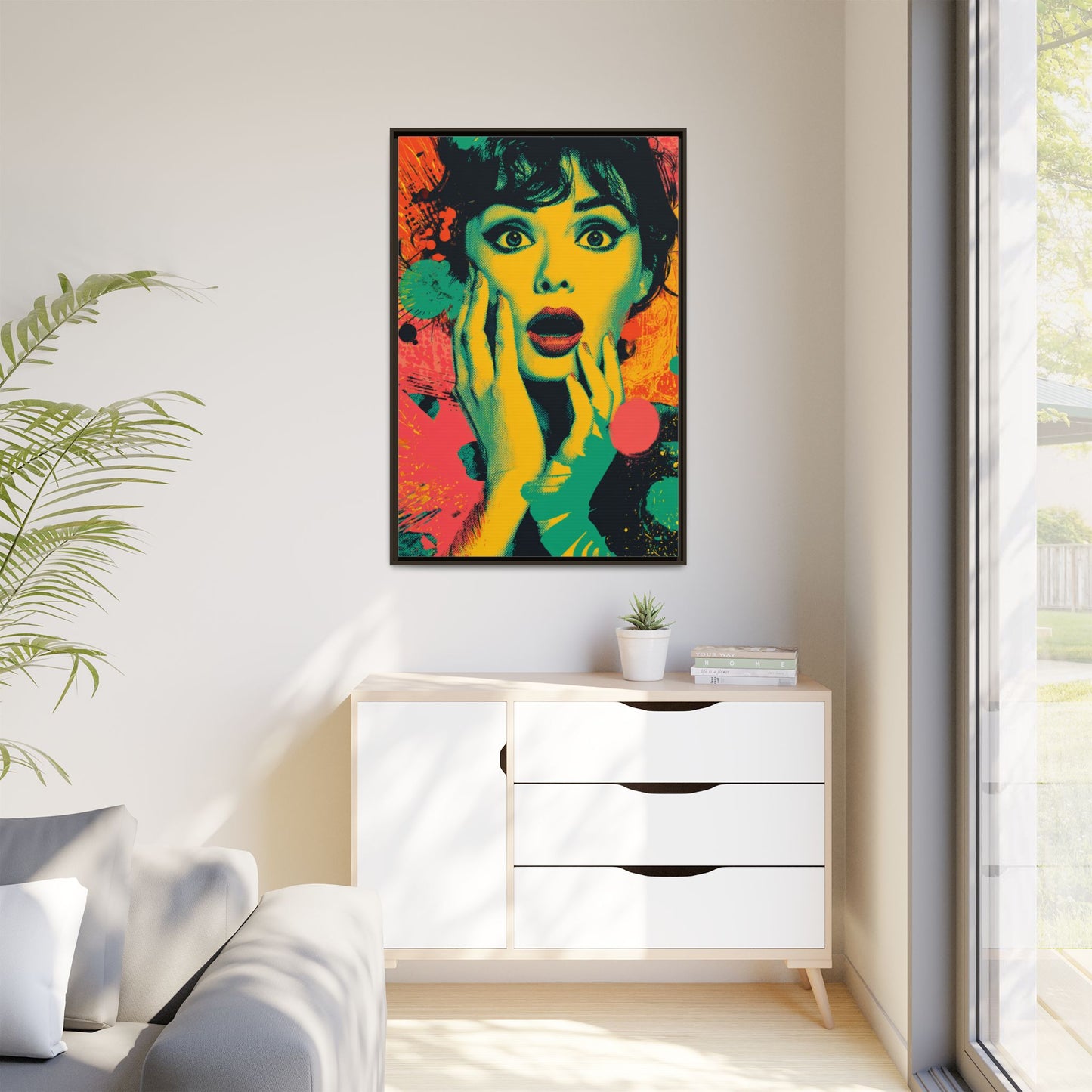 Surreal Pop Art Woman – Vibrant Modern Wall Art