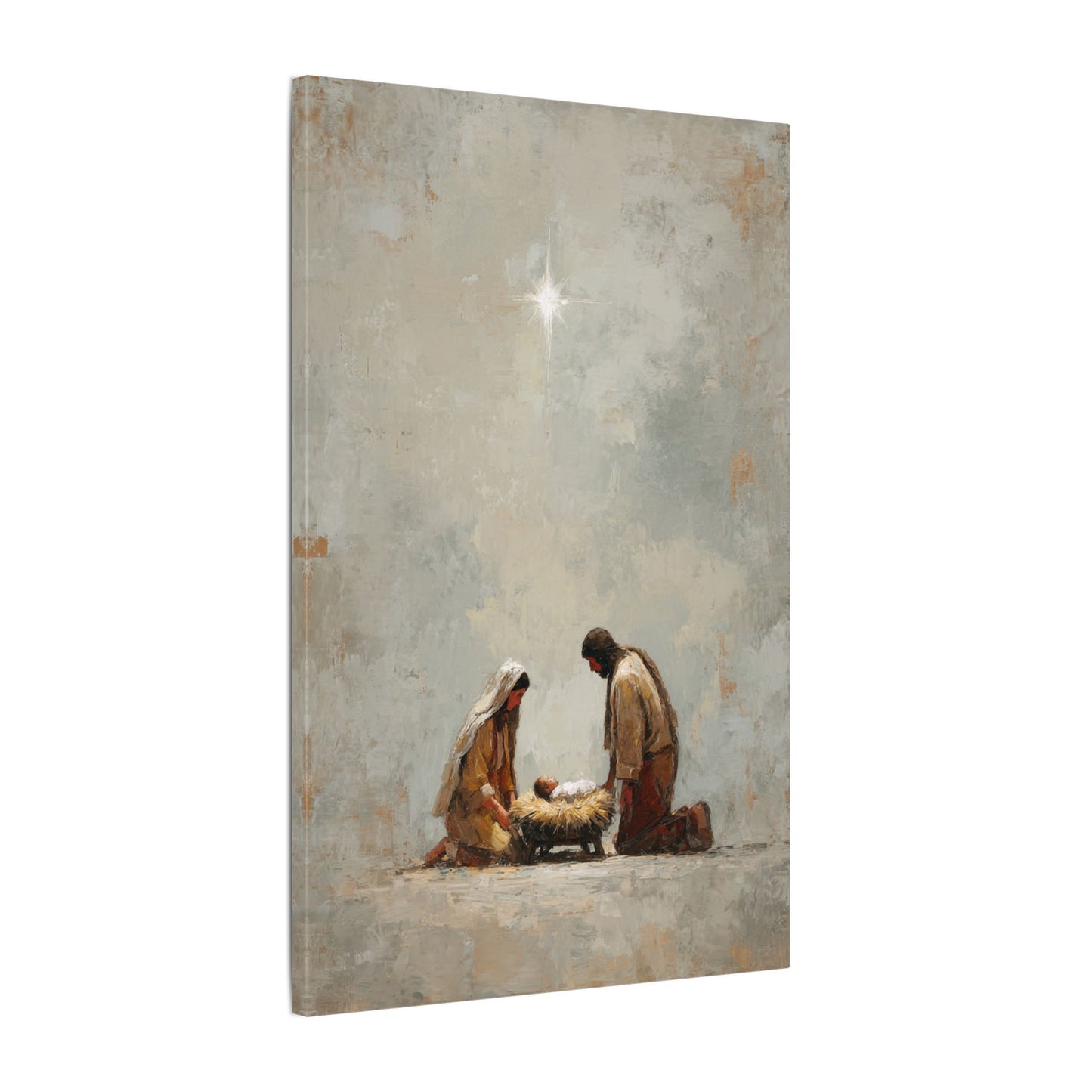 Nativity Scene Art Print - Warm Family Vibes