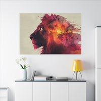 Majestic Lion Watercolor Art | Vibrant Animal Portrait