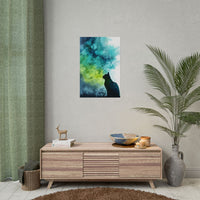 Dreamy Cat Watercolor Art Print - Serene Home Decor