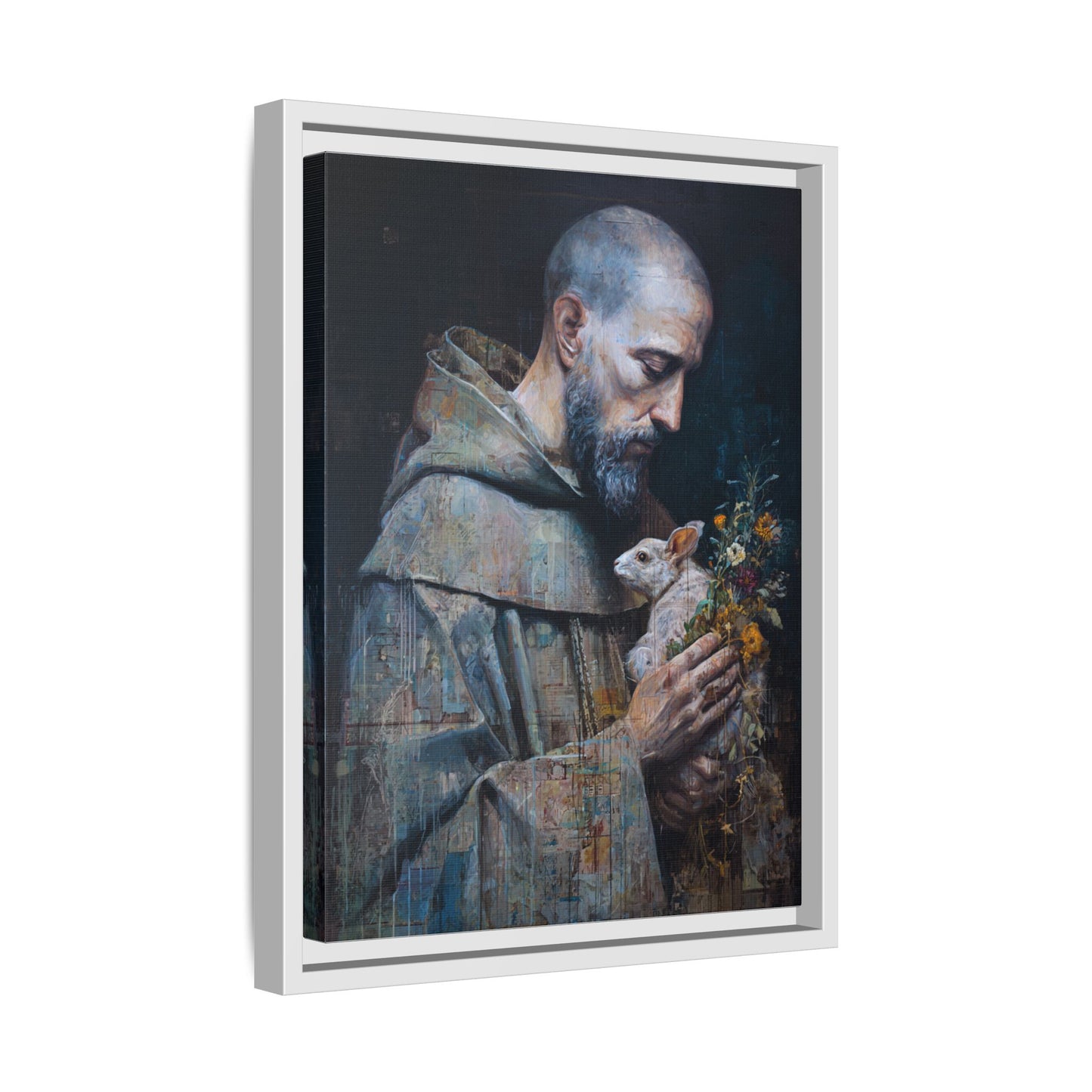 Saint Francis and Rabbit Artwork - Nature Inspired Wall Art