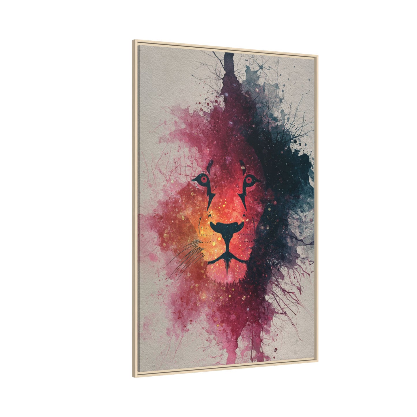 Majestic Lion Watercolor Art | Vibrant Animal Portrait