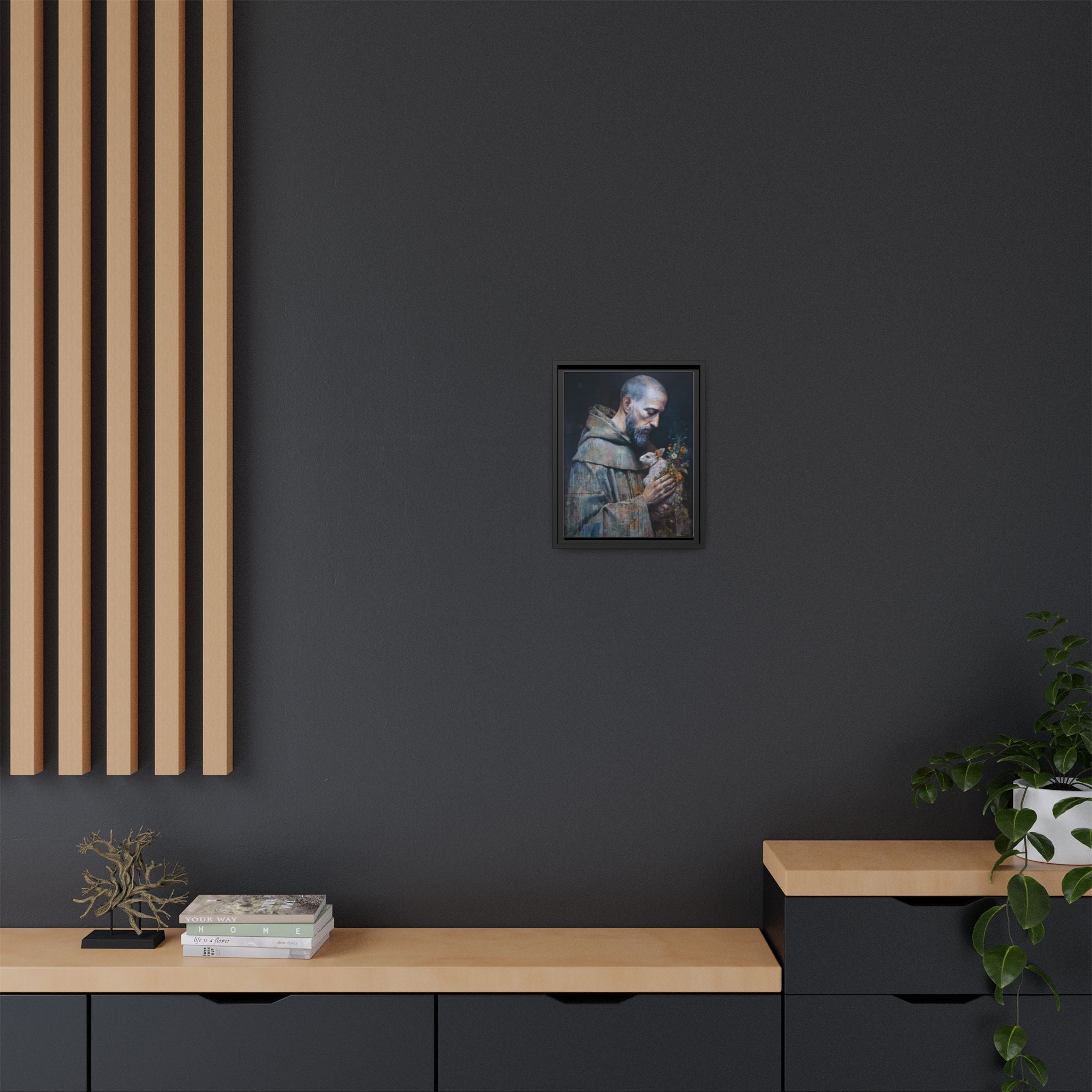 Saint Francis and Rabbit Artwork - Nature Inspired Wall Art