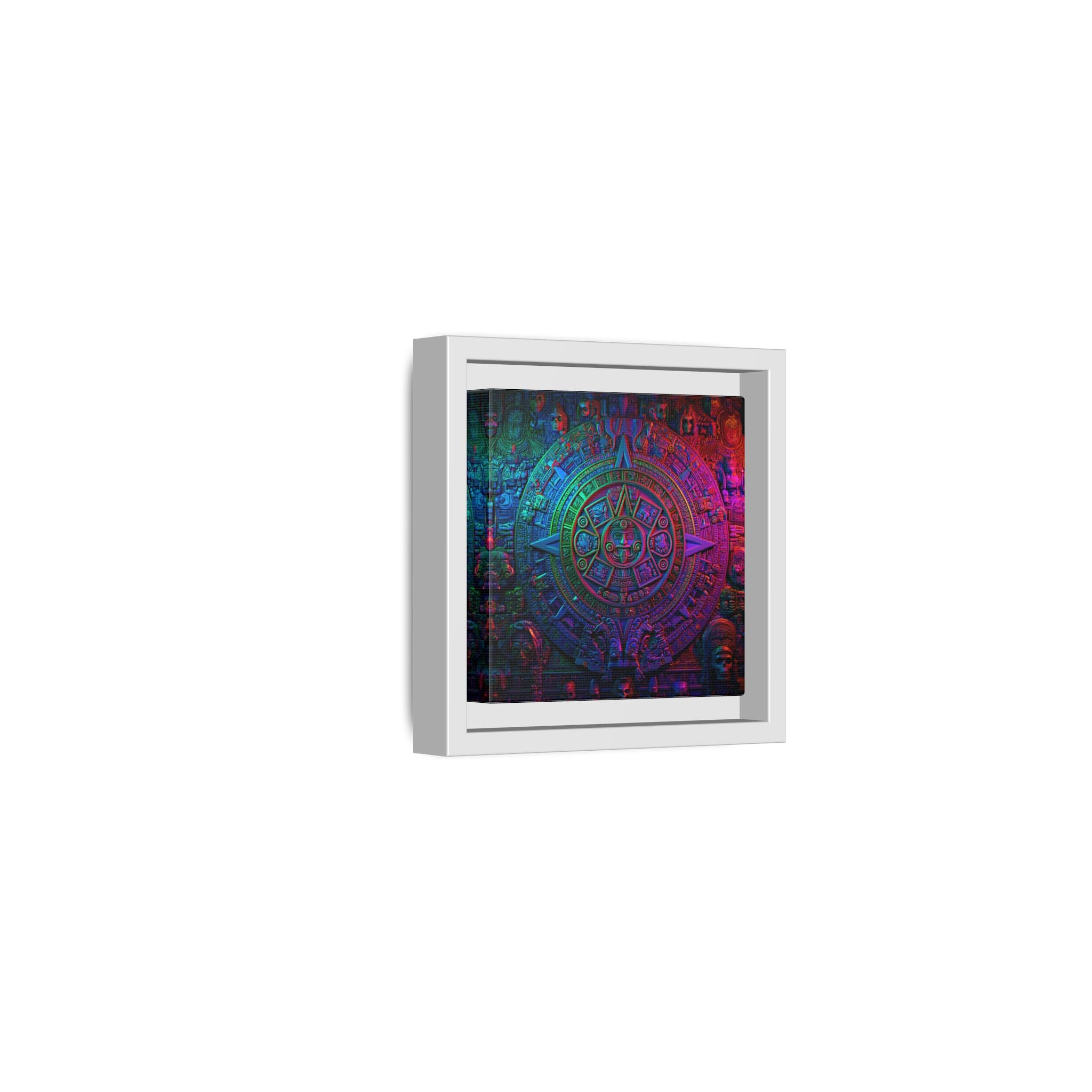 Aztec Mandala Wall Art - Colorful Cultural Decor