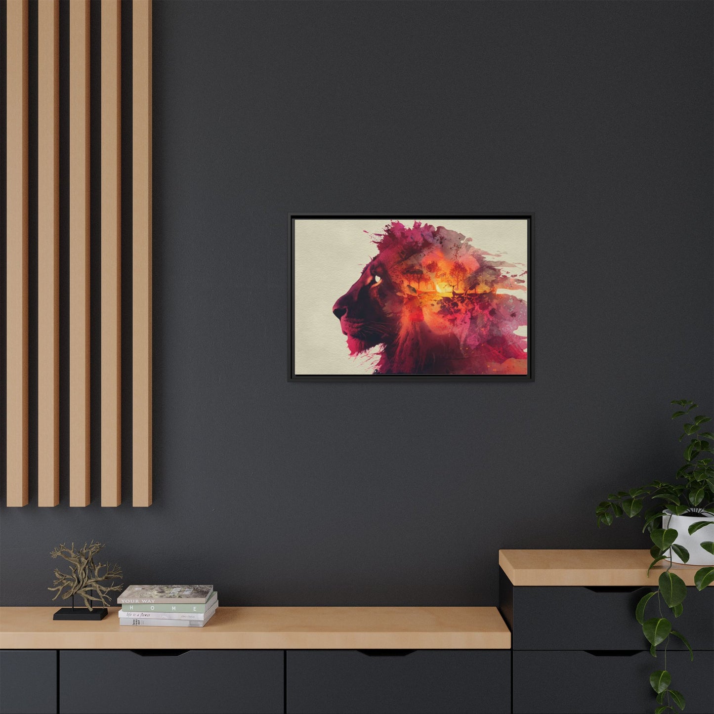 Majestic Lion Watercolor Art | Vibrant Animal Portrait