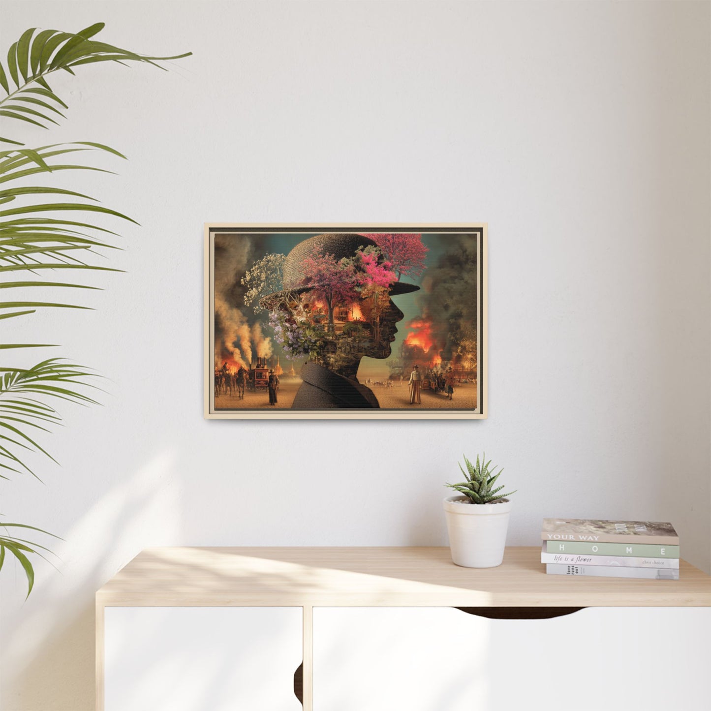 Surreal Botanical Portrait Art | Unique Digital Illustration