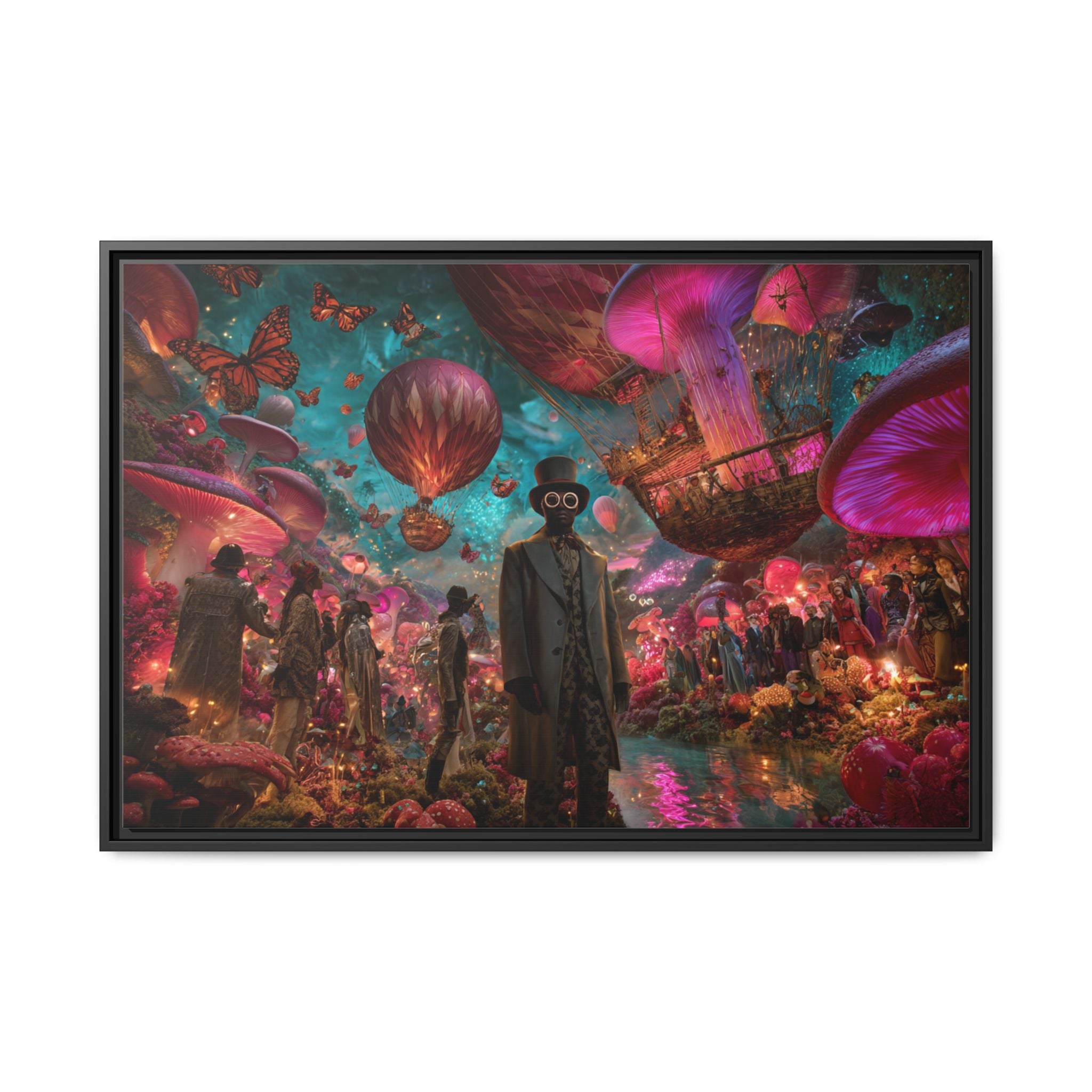 Whimsical Hot Air Balloon Fantasy Artwork | Surreal Landscape
