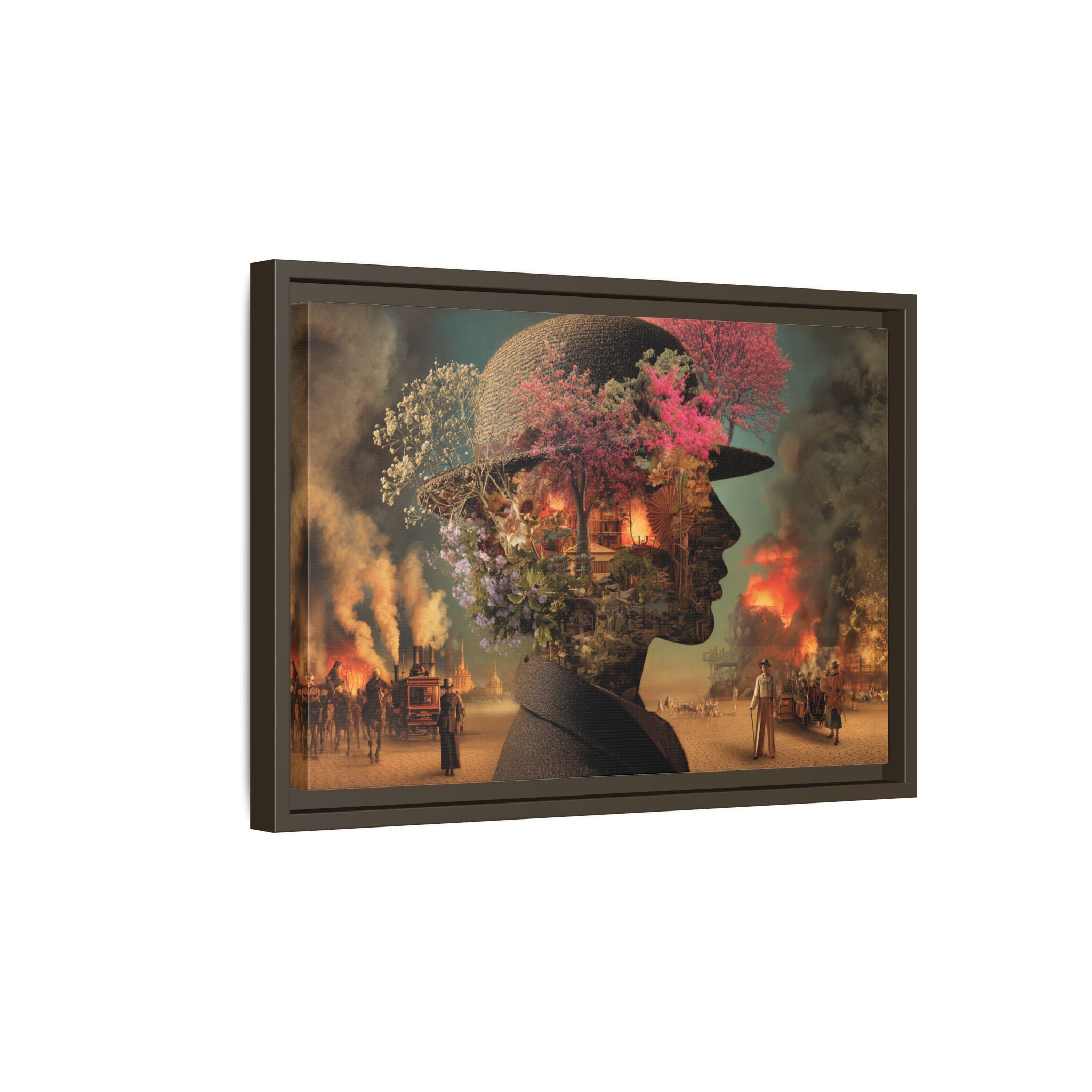 Whimsical Floral Silhouette Art Print | Living Room Décor