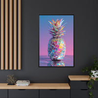 Colorful Pineapple Canvas Art | Abstract Tropical Design