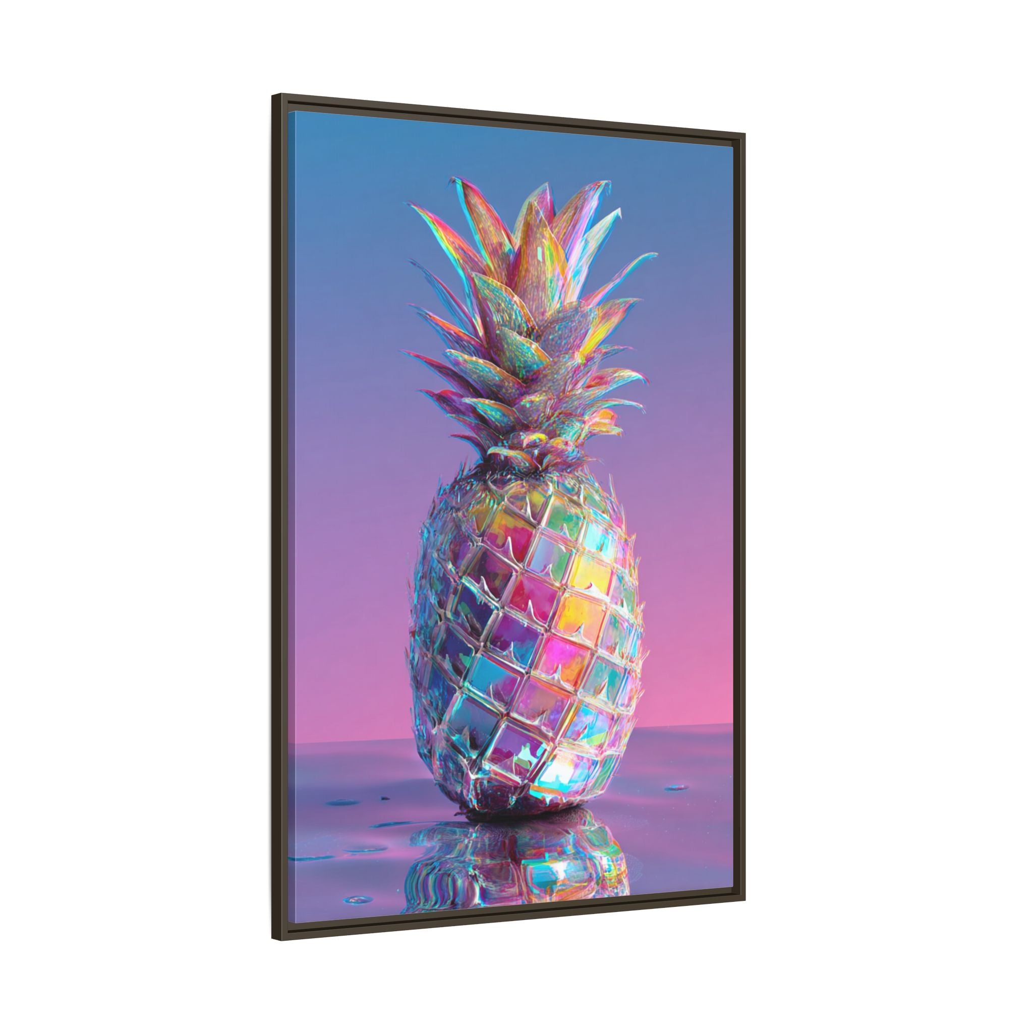 Colorful Pineapple Canvas Art | Abstract Tropical Design