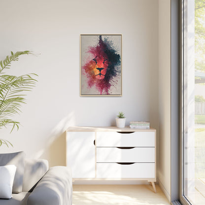 Majestic Lion Watercolor Art | Vibrant Animal Portrait