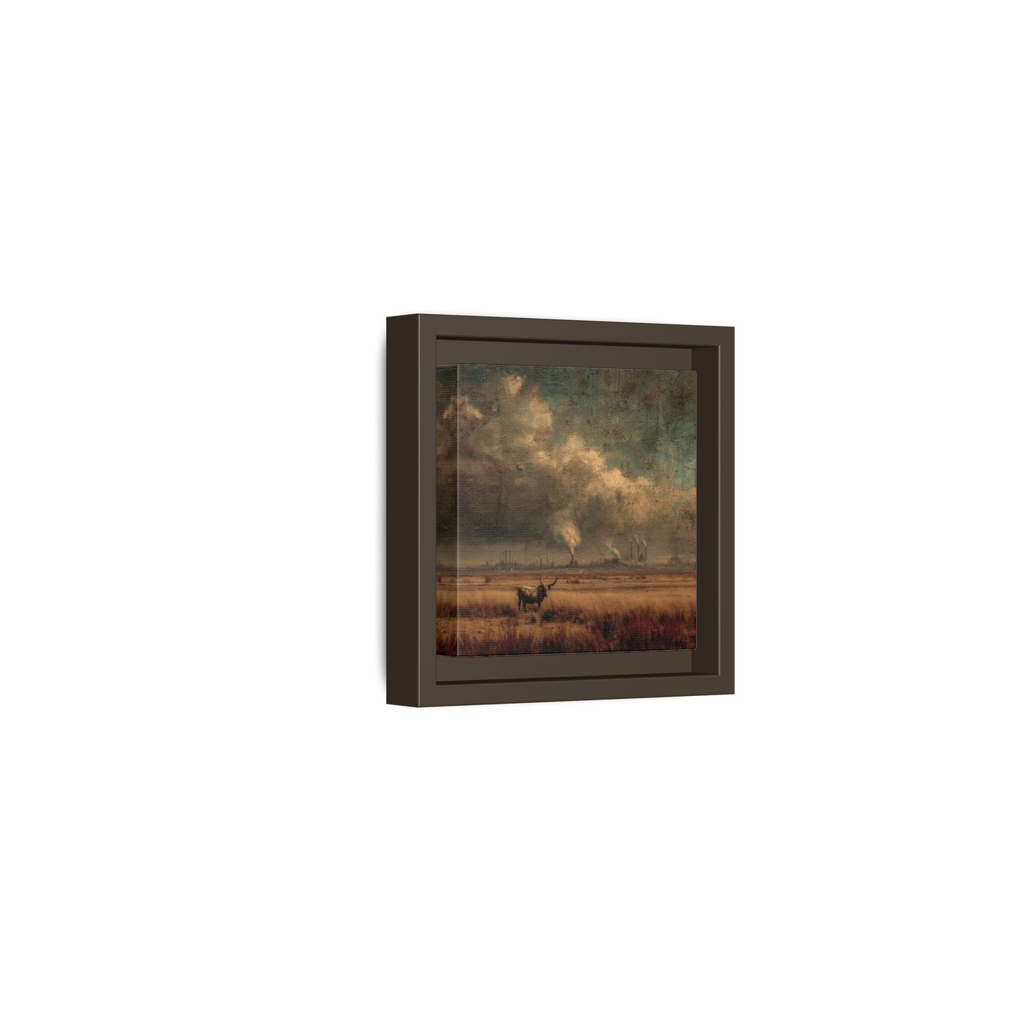 Cattle in Industrial Landscape | Vintage Style Art Print