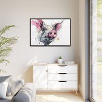 Whimsical Pig Art Print - Playful Farmhouse Decor