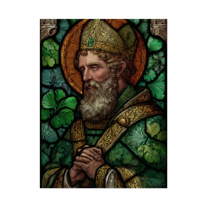 Saint Artwork | Irish Heritage Art | Traditional Green Tones