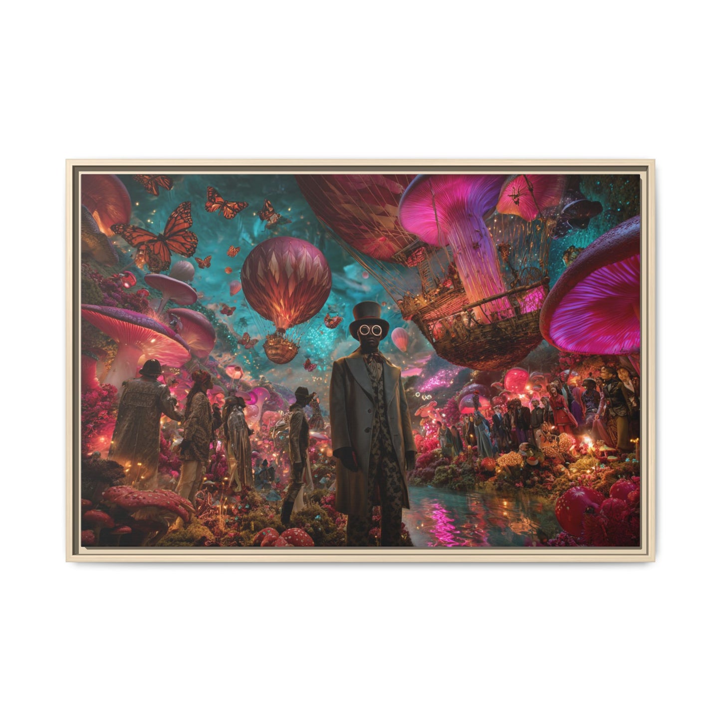 Whimsical Hot Air Balloon Fantasy Artwork | Surreal Landscape