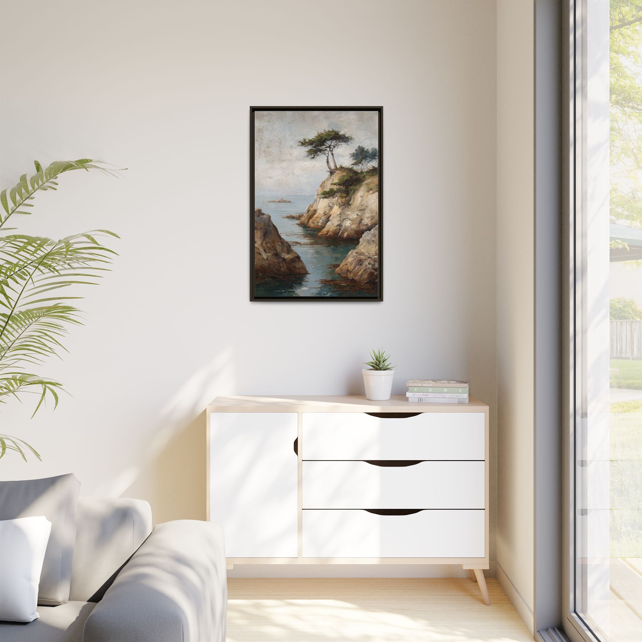 Serene Seaside Landscape Art - Tranquil Coastal Decor