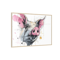 Whimsical Pig Art Print - Playful Farmhouse Decor