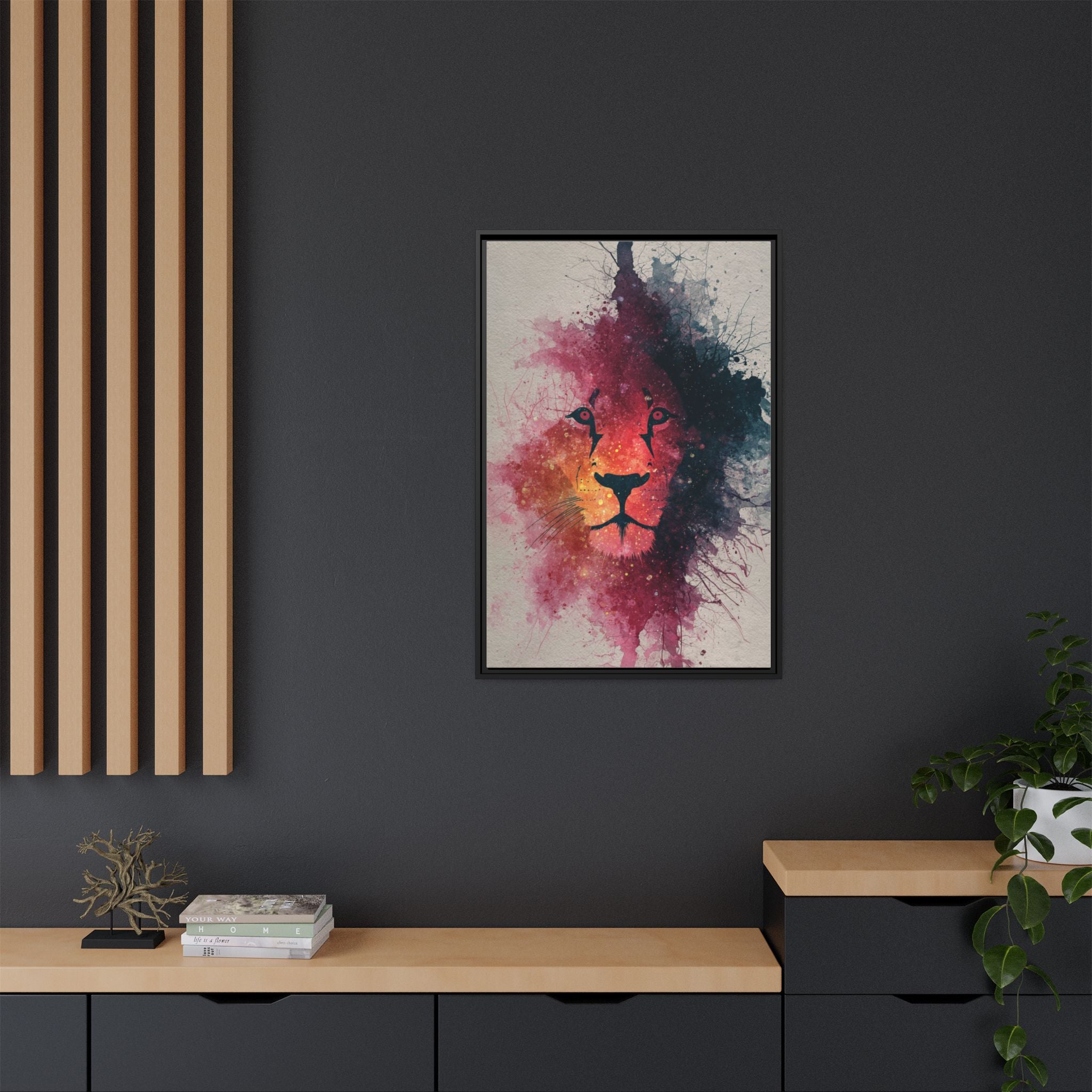Majestic Lion Watercolor Art | Vibrant Animal Portrait