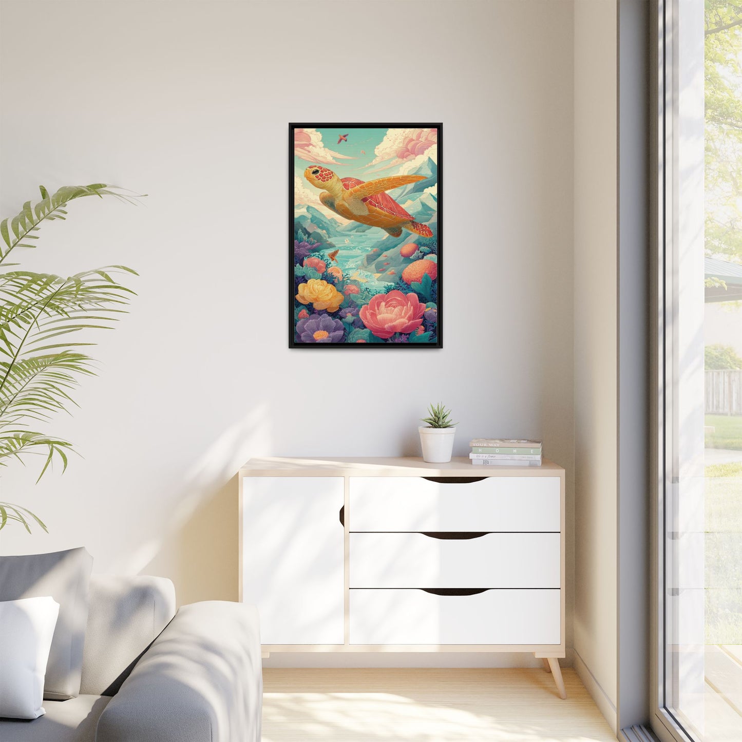 Vibrant Turtle Art | Whimsical Nature Illustration