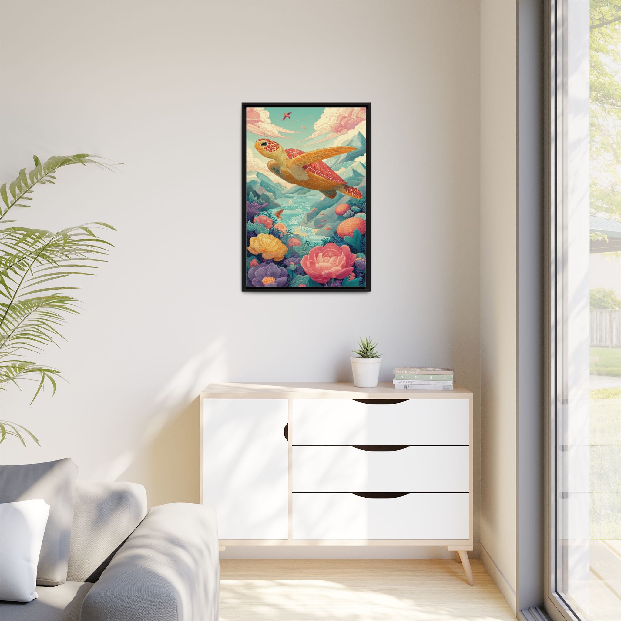 Vibrant Turtle Art | Whimsical Nature Illustration