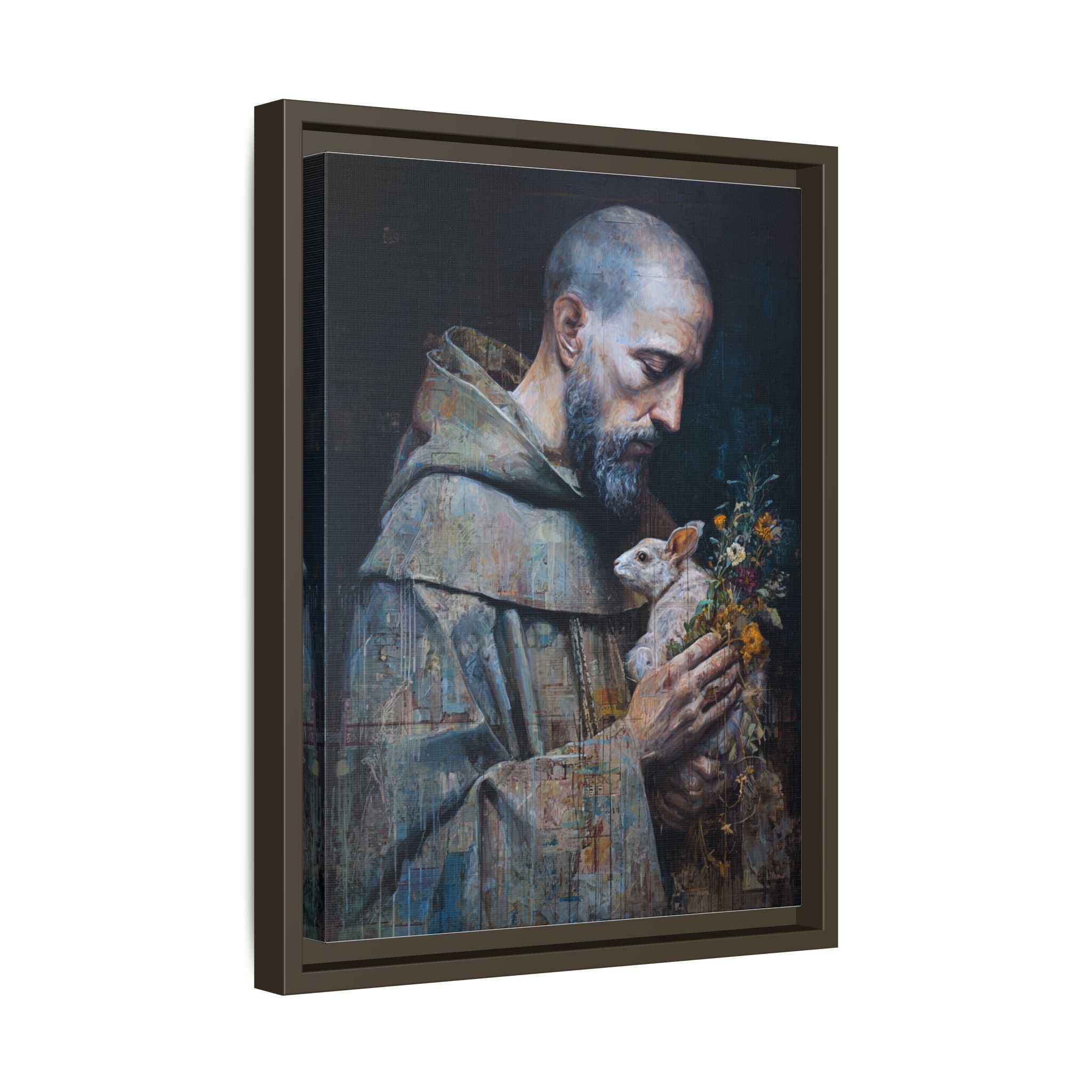 Saint Francis and Rabbit Artwork - Nature Inspired Wall Art