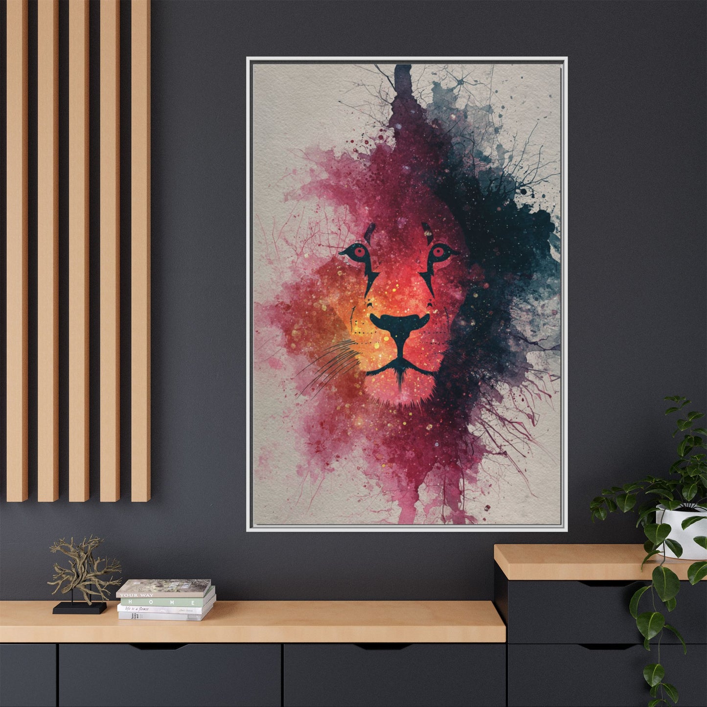 Majestic Lion Watercolor Art | Vibrant Animal Portrait