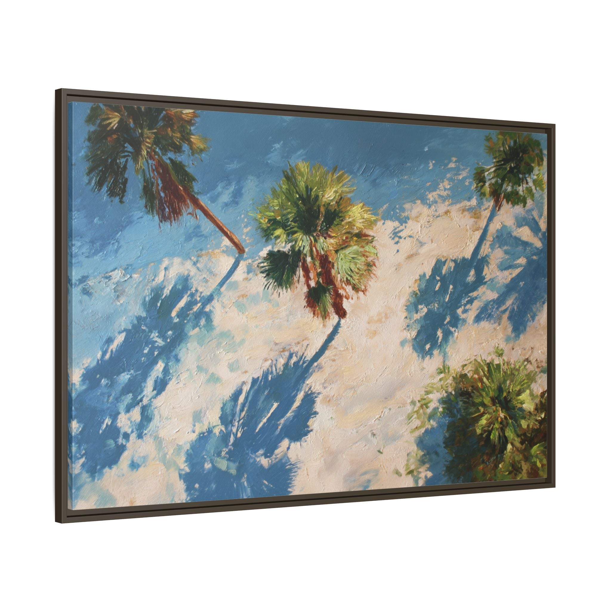 Tropical Palm Trees Artwork | Vibrant Coastal Landscape