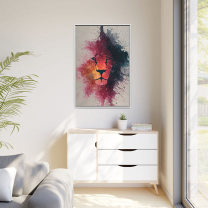 Majestic Lion Watercolor Art | Vibrant Animal Portrait