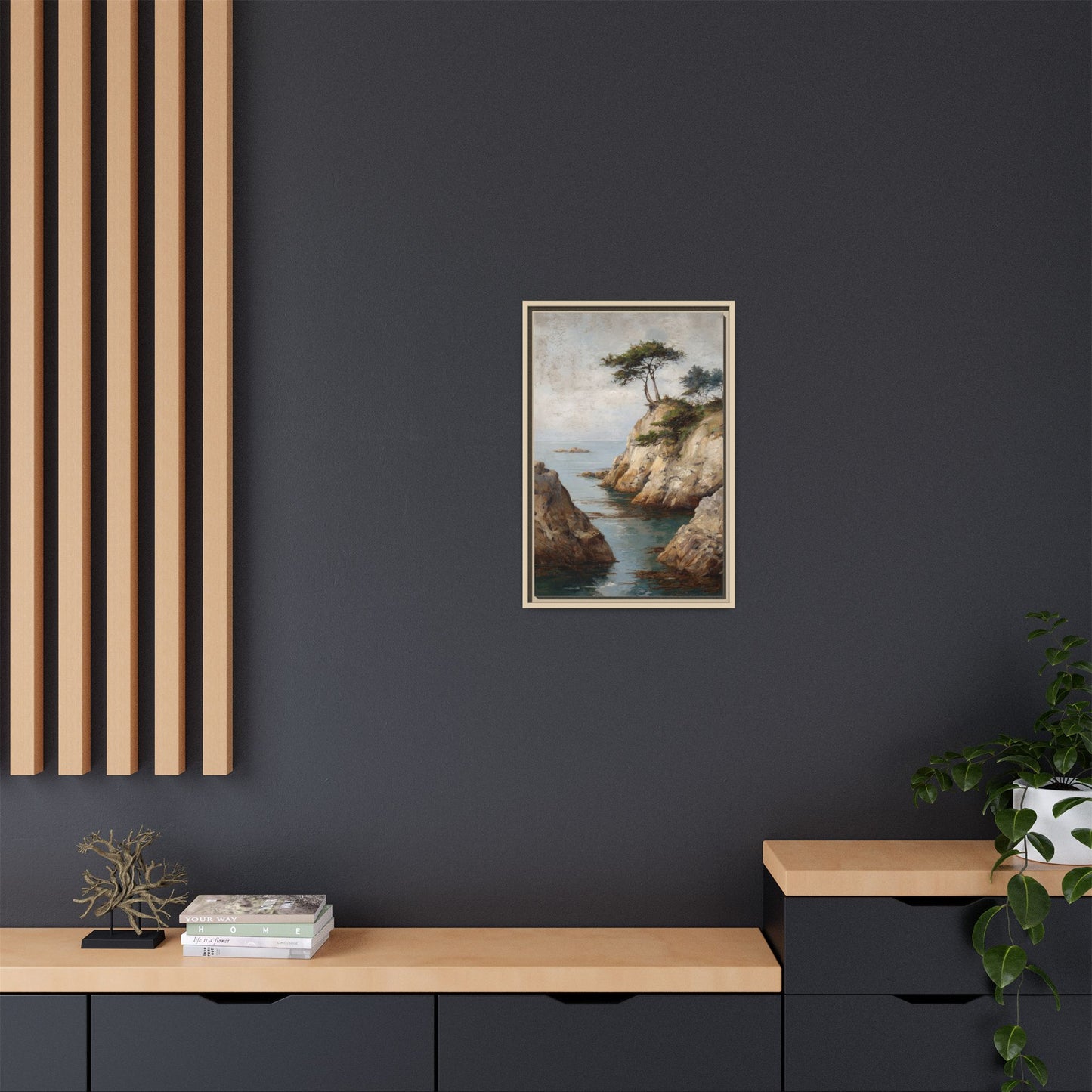 Serene Seaside Landscape Art - Tranquil Coastal Decor