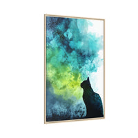 Dreamy Cat Watercolor Art Print - Serene Home Decor