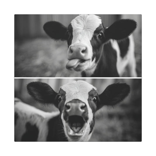 Whimsical Cow Photography | Black and White Animal Art