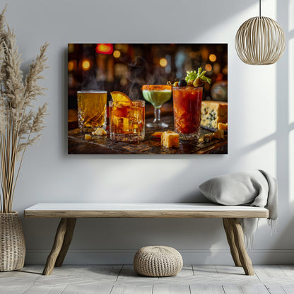 Wisconsin Tavern Cocktail Wall Art – styled room view 5