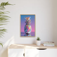 Colorful Pineapple Canvas Art | Abstract Tropical Design