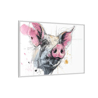 Whimsical Pig Art Print - Playful Farmhouse Decor