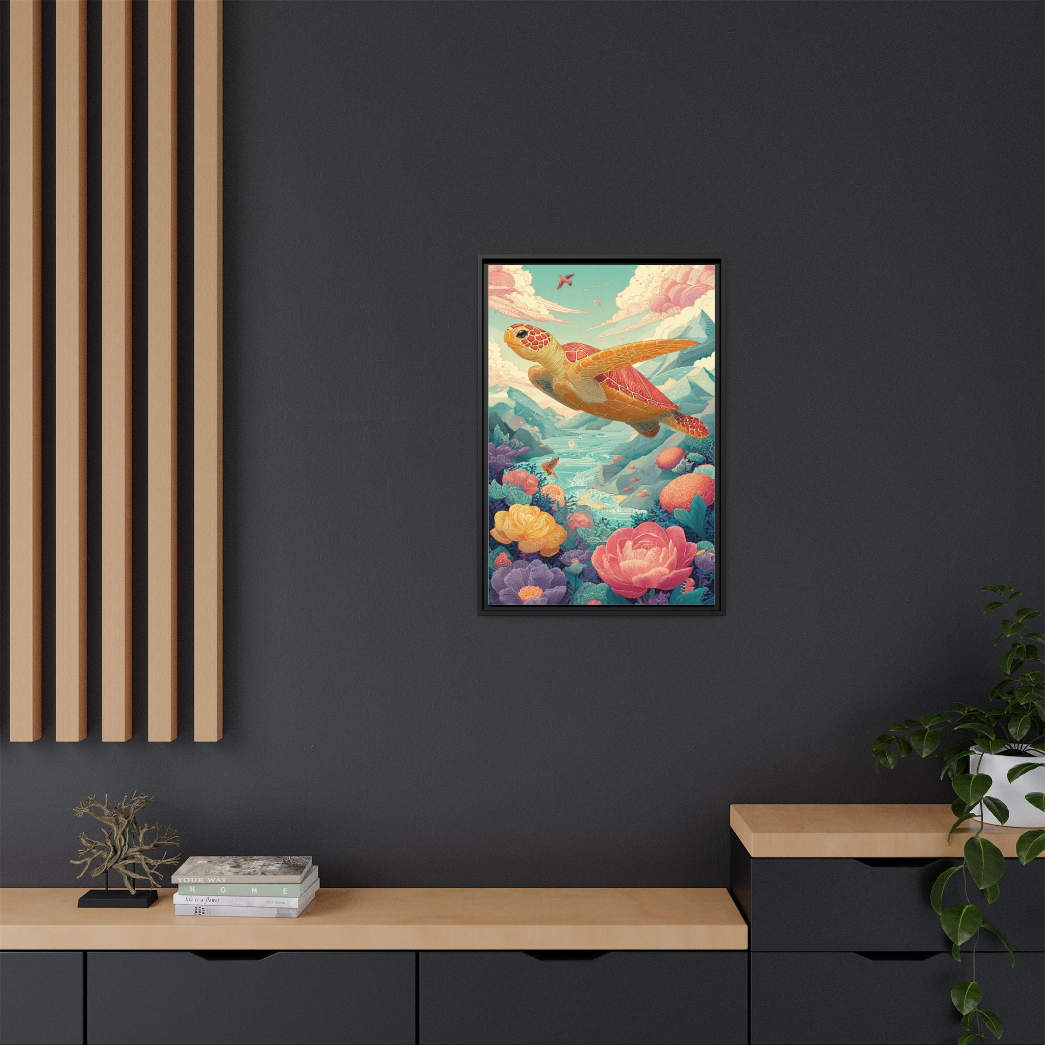 Vibrant Turtle Art | Whimsical Nature Illustration