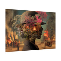 Whimsical Floral Silhouette Art Print | Living Room Décor